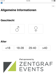 Ansicht zur Auswahl der demografischen Informationen